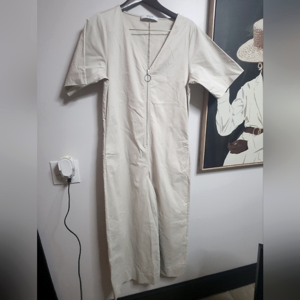 Tan wide leg Smash + Tess jumper size medium with some stretch